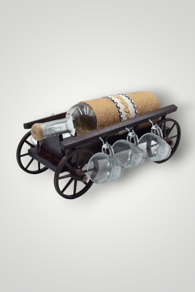 CARUTA CU STICLA IMPLETITA + 6 PAHARE
