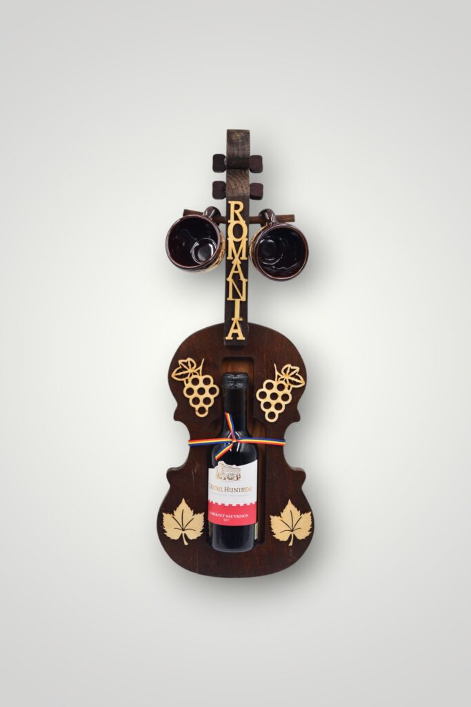 VIOARA CU VIN MIC SI 2 PAHARE