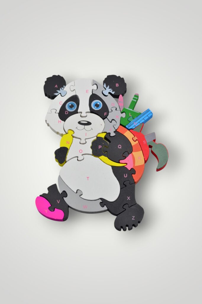 PUZZLE LEMN COLORAT - PANDA