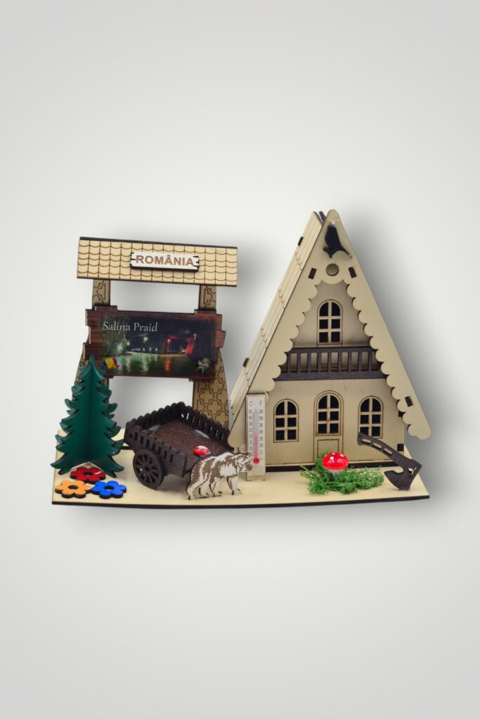 ORNAMENT LEMN CU CASUTA - SALINA PRAID
