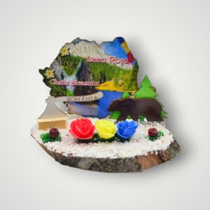 ORNAMENT CU HARTA - LACU ROSU