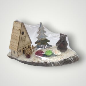 ORNAMENT LEMN CU CASUTA - LACUL ROSU