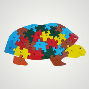 PUZZLE LEMN COLORAT - BROASCA TESTOASA
