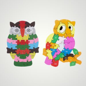 PUZZLE LEMN COLORAT - BUFNITA