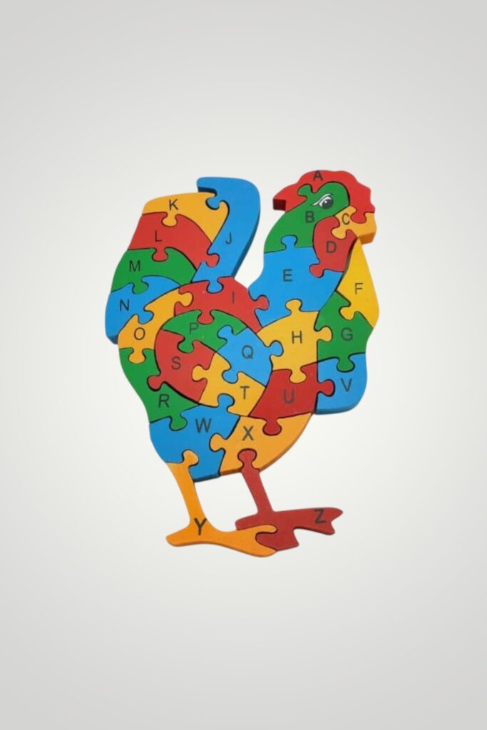 PUZZLE LEMN COLORAT - COCOS