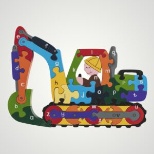 PUZZLE LEMN COLORAT - EXCAVATOR