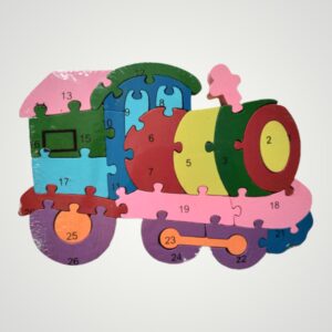 PUZZLE LEMN COLORAT - LOCOMOTIV