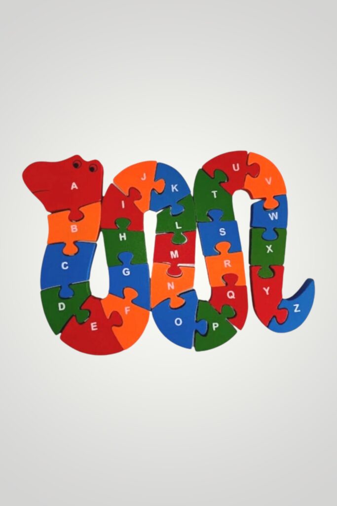 PUZZLE LEMN COLORAT - SARPE