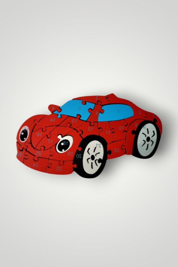 PUZZLE LEMN COLORAT - MASINA