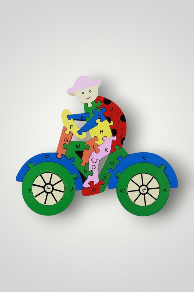 PUZZLE LEMN COLORAT - MOTOCICLIST