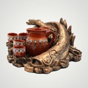 ORNAMENT PESTE CU 6 CESTI SI ULCIOR - AURIU