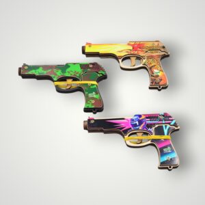 PISTOL LEMN COLORAT