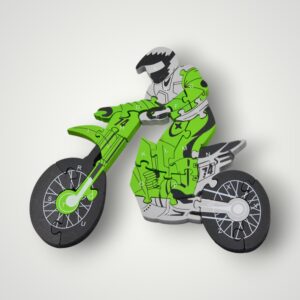 PUZZLE LEMN COLORAT - MOTOCICLIST