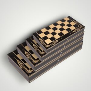 SET SAH SI TABLE 4 BUCATI - NEGRU