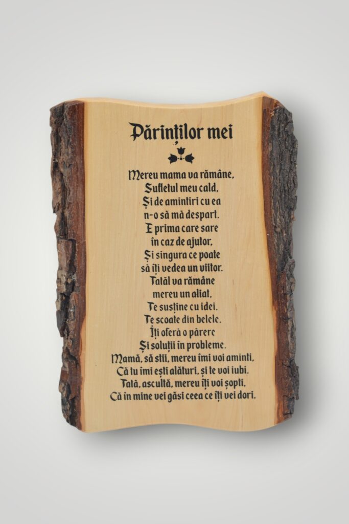 TABLOU LEMN - PARINTILOR MEI