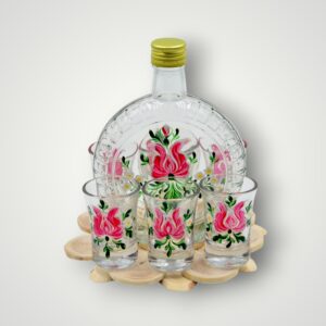 SET PAHARE SI PLOSCA PICTATA