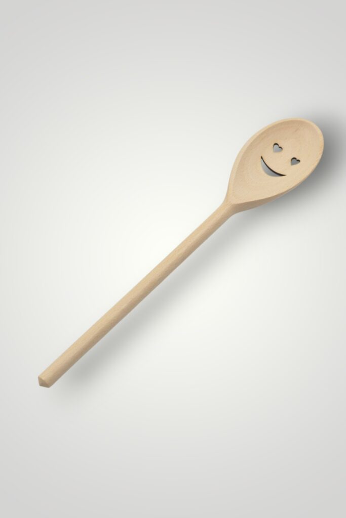 LINGURA LEMN - SMILEY INIMA