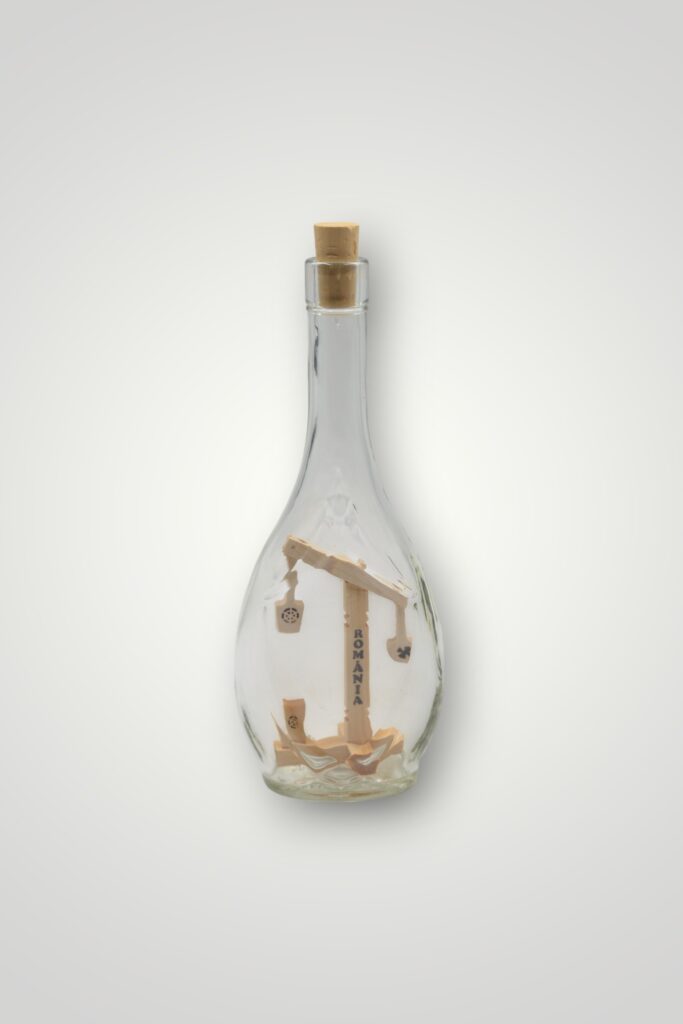STICLA CU DECORATIUNE LEMN - FANTANA