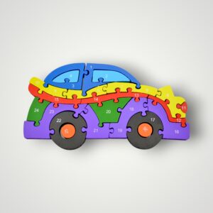 PUZZLE LEMN COLORAT - MASINA