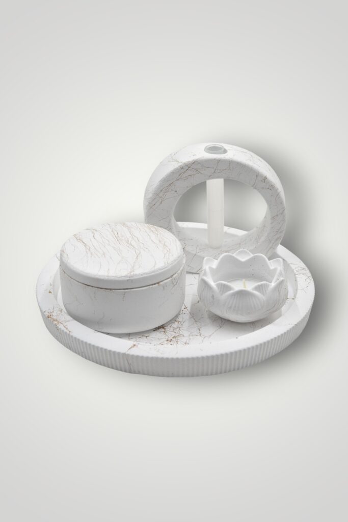 SET DECORATIUNE DE MASA - ALB