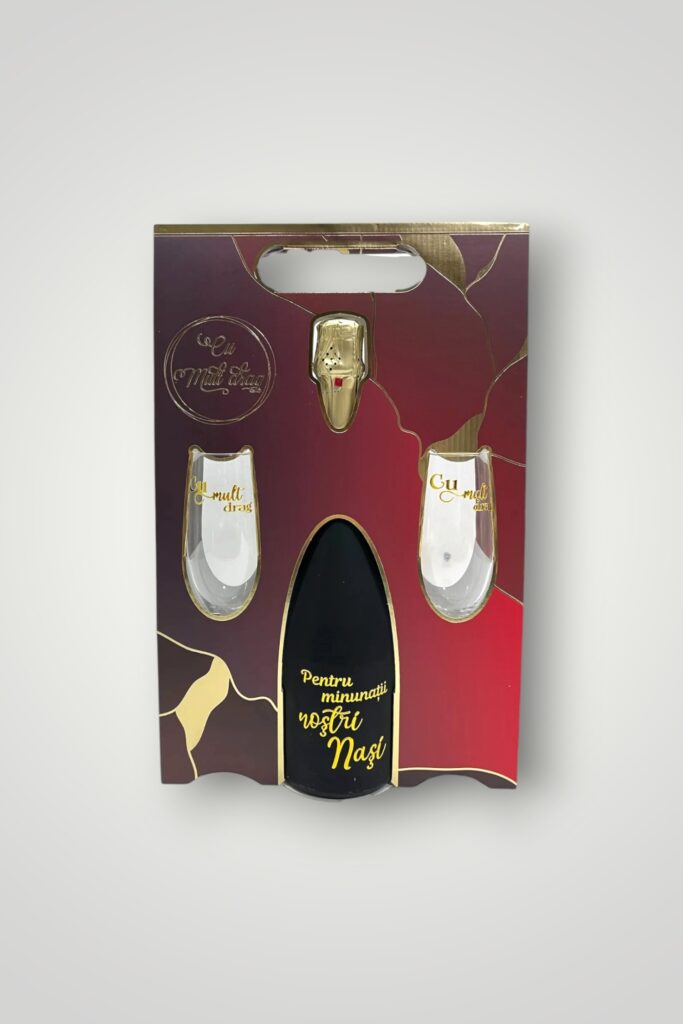 SET VIN SPUMANT + 2 PAHARE - PENTRU NASI