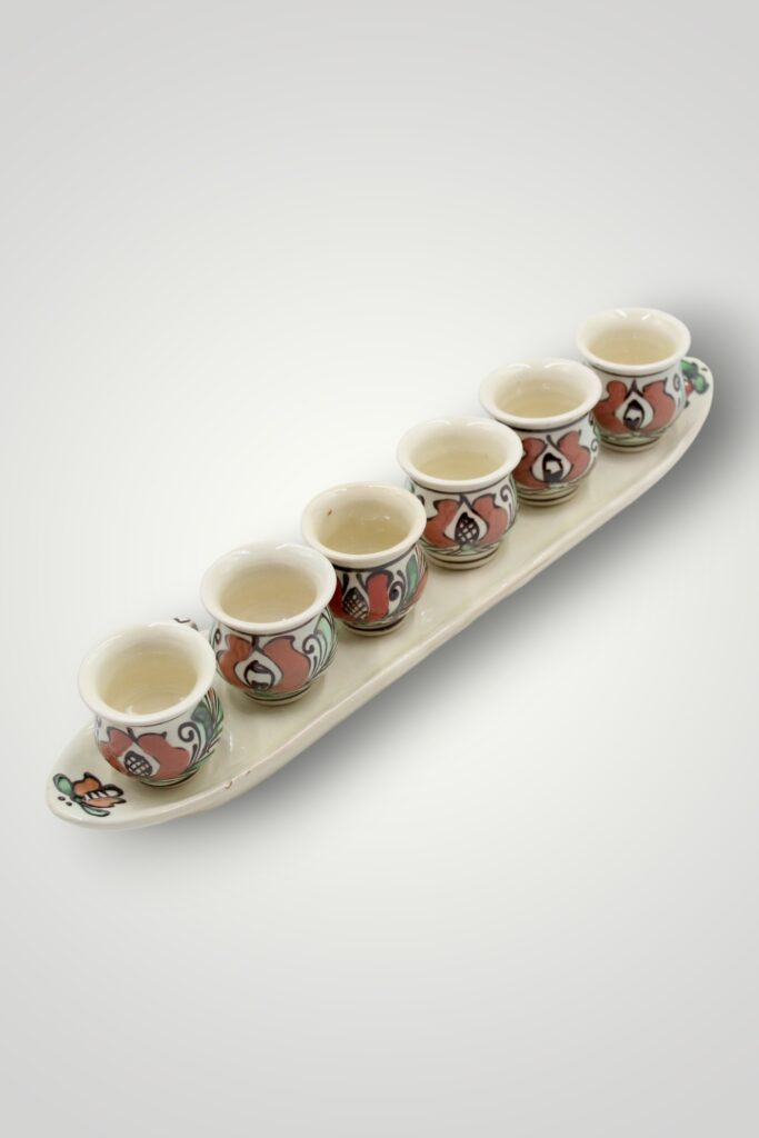SET 6 CESTI CU TAVA CERAMICA - COLORAT